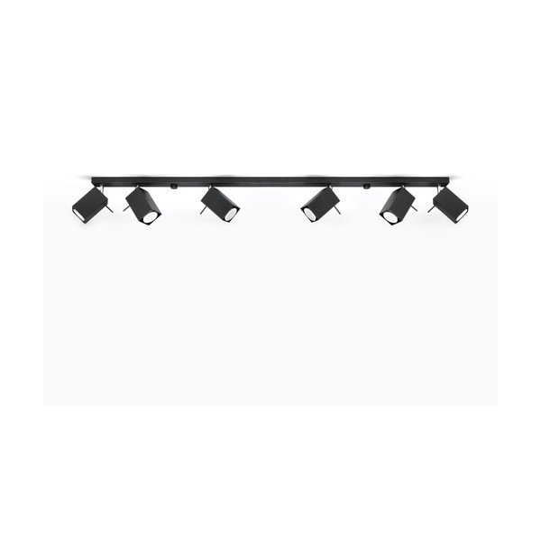 Crna stropna svjetiljka Sollux Toscana 6L-image-2