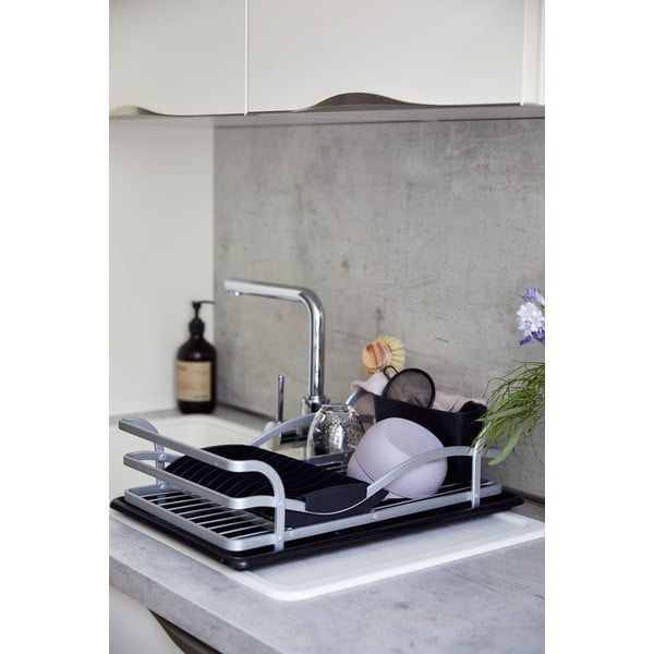 Crni ocjeđivač za posuđe Wenko Drip Aluminium-image-3