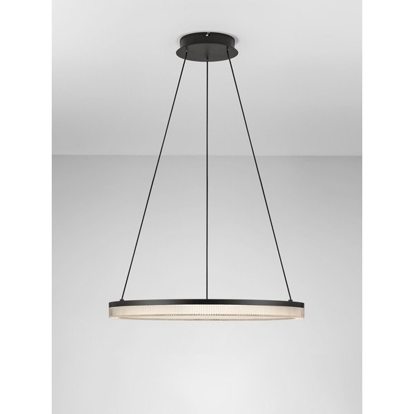 Mat crna LED viseća svjetiljka aluminijska s mogućnosti zatamnjivanja sa sjenilom od akrilnog stakla ø 60 cm Lonela – Nova Luce-image-4