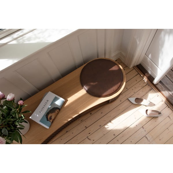 Smeđa/u prirodnoj boji TV komoda u dekoru hrasta 140x40 cm Audacious – UMAGE-image-1