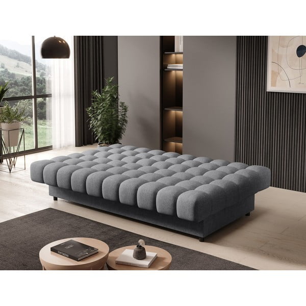 Siva sklopiva/s prostorom za odlaganje sofa od šenila 197 cm Clareta – ELTAP-image-4