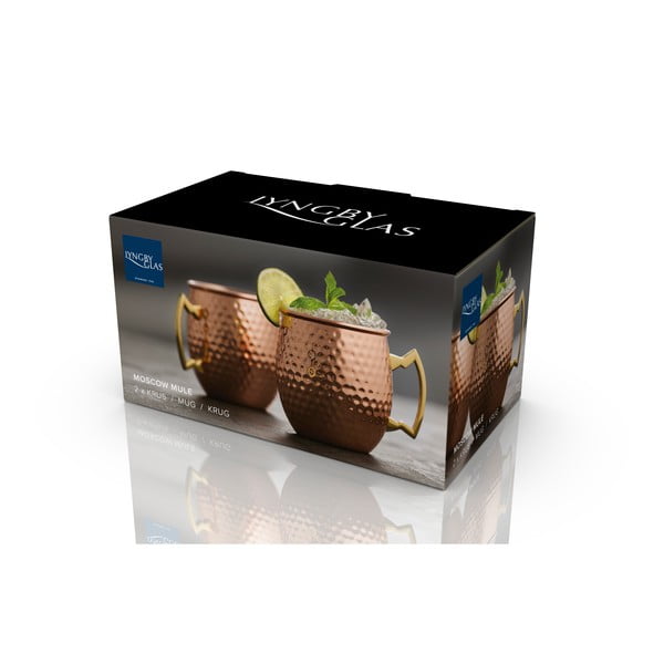 Čelične šalice u setu 2 kom u bakrenoj boji 400 ml Moscow Mule – Lyngby Glas-image-4