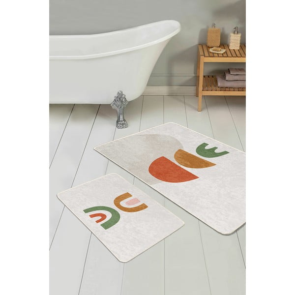 Bež kupaonske prostirke u setu 2 kom 60x100 cm – Mila Home-image-2