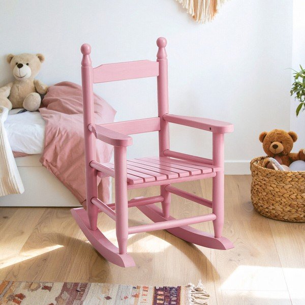 Ružičasta dječja stolica od masivne topole – Premier Housewares-image-1