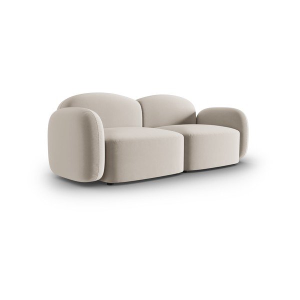 Bež baršunasti sofa 194 cm Blair – Micadoni Home-image-2