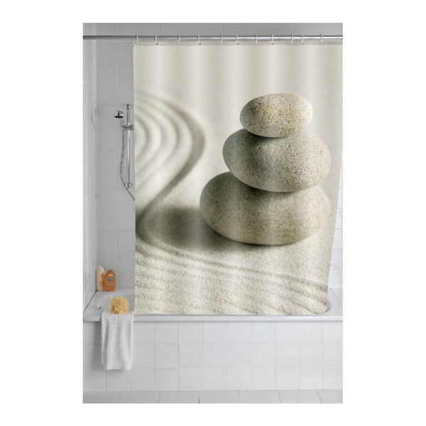 Sive zavjese za kadu Wenkooo Sand, 180 x 200 cm-image-1