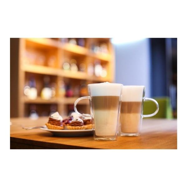 Šalica s dvostrukim staklenim stijenkama Vialli Design Amo Latte, 320 ml-image-1
