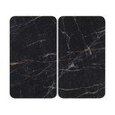 Zaštitni poklopci za štednjak u setu od kaljenog stakla 2 kom 52x30 cm Black Marble – Wenko