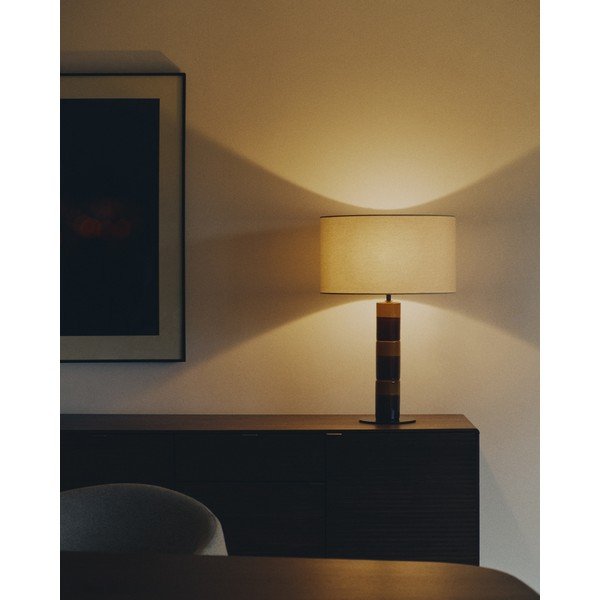 Stolna lampa s tekstilnim sjenilom (visina 61,5 cm) Mavran – Kave Home-image-1