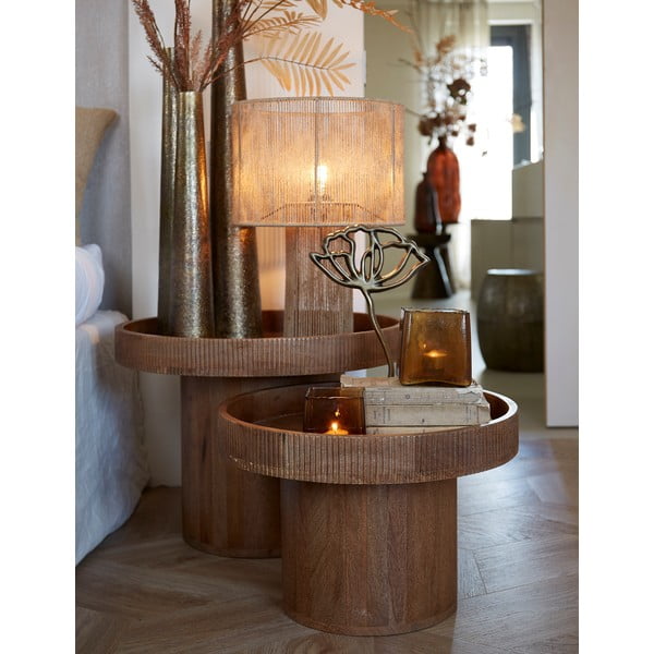 Okrugao pomoćni stol od masivnog manga ø 60 cm Kalomo – Light & Living-image-1