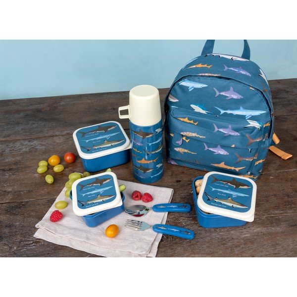 Tamno plave dječje kutije za ručak u setu 3 kom Sharks – Rex London-image-2