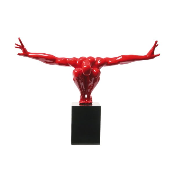 Crvena ukrasna statua Kare Design Atlet, 75 x 52 cm