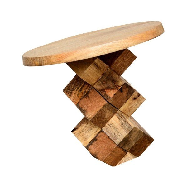 Stol Støraa Ashland od mango drveta, Ø 40 cm-image-2