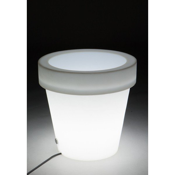 Bijela saksija s pozadinskim osvjetljenjem Tomasucci Classic, ⌀ 45 cm-image-1