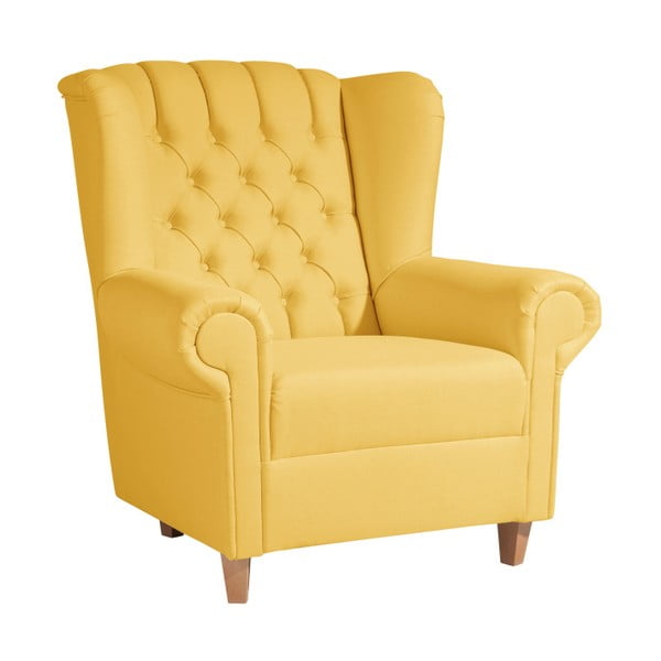 Žuta ušica za fotelju od imitacije kože Max Winzer Vary
