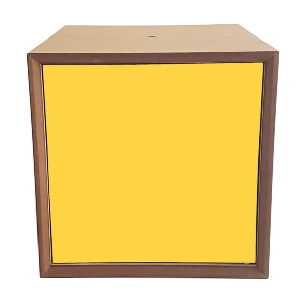 Regal sa žutim vratima Ragaba PIXEL, 40 x 40 cm