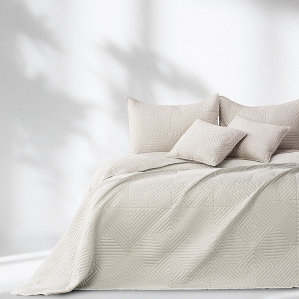 Krem prošiven prekrivač od mikrovlakana 220x240 cm Softa – Restilo-image-3