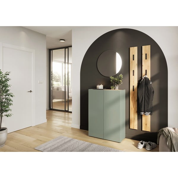 Svijetlo zeleni set za hodnik u dekoru hrasta 74x200x33 cm Alviano – Germania-image-1