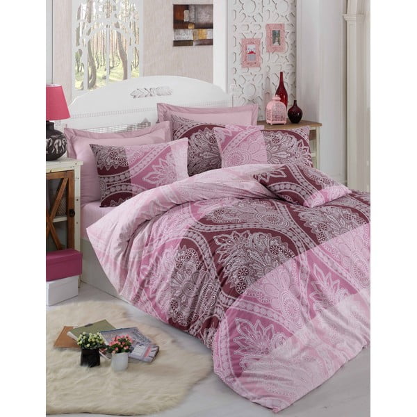 Posteljina za bračne krevete sa plahtama Salon, 200 x 220 cm