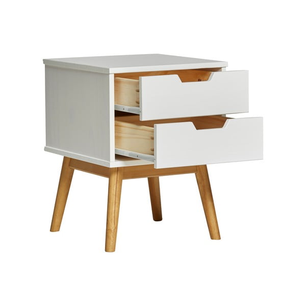 Bijeli noćni stolić od masivnog borovog drveta, Marckeric Baku-image-4