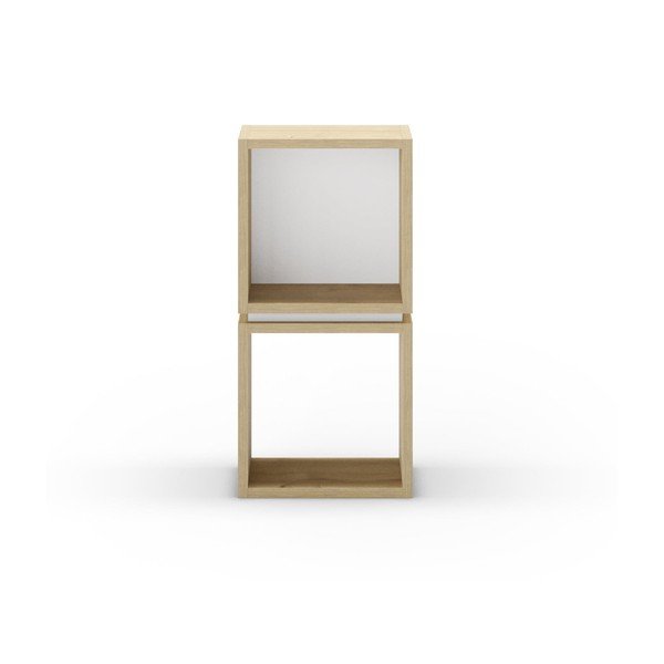 Bijela/u prirodnoj boji biblioteka u dekoru hrasta 32x66 cm Lofty – Marckeric