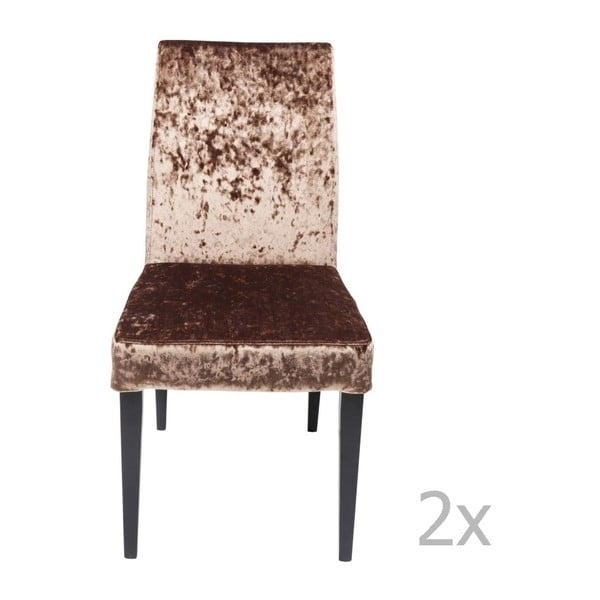 Set od 2 smeđe blagovaonske stolice s nogama od bukovog drveta Kare Design Mara
