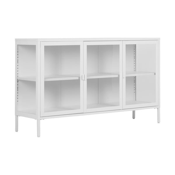 Bijela metalna vitrina 140x85 cm Brisbane – House Nordic-image-1