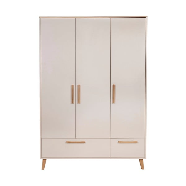 Krem/u prirodnoj boji dječja garderoba u dekoru hrasta 138x200x55 cm Jil – Roba