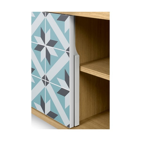 TV stol od hrastovog drveta s metalnim nogama TemaHome Dann Makaresh-image-1