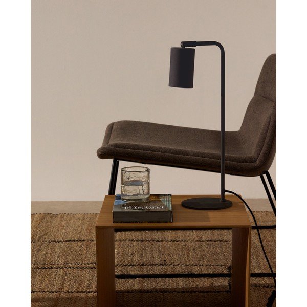 Crna metalna stolna lampa (visina 49 cm) Manie – Kave Home-image-1