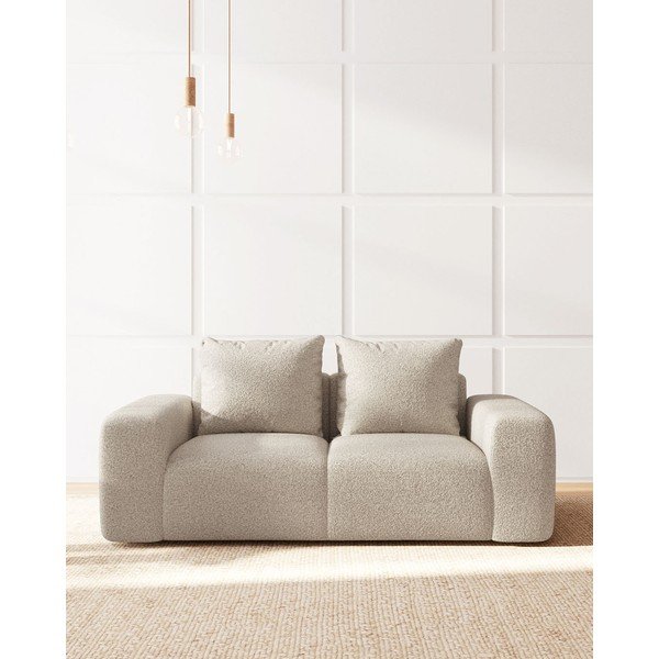 Bež sofa od bouclé tkanine 212 cm Feiro – MESONICA-image-3