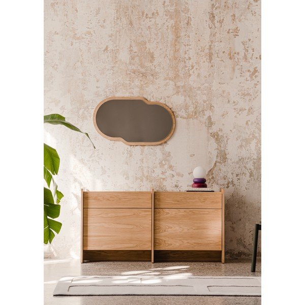 Komoda u dekoru hrasta u prirodnoj boji 146x76x51 cm Hido – noo.ma-image-1
