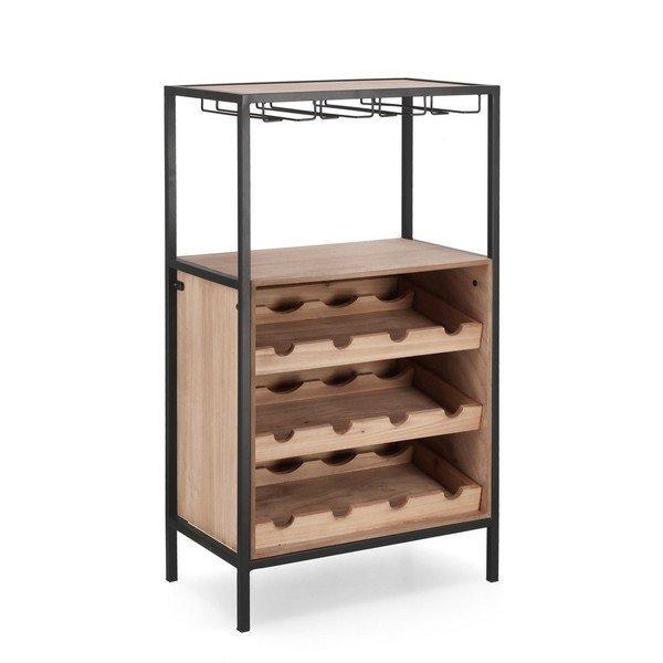 Vitrina za vino u prirodnoj boji broj boca 12 kom, 51x91x30 cm Isaac – Yes Everyday-image-2