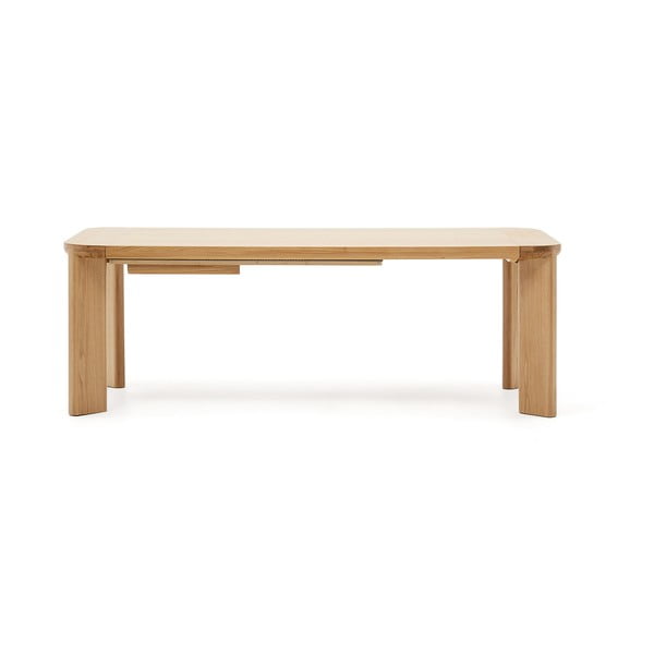 Proširiv blagovaonski stol s pločom stola u dekoru hrasta u prirodnoj boji 100x200 cm Jondal – Kave Home-image-4