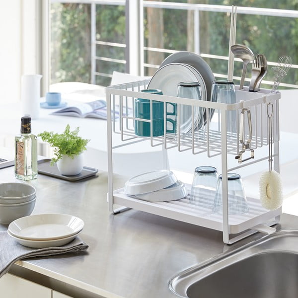 Dvoetažan metalni ocjeđivač za posuđe Tower – YAMAZAKI-image-3