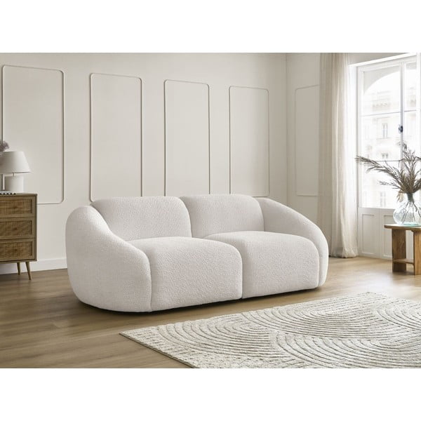 Bijela sofa od bouclé tkanine 230 cm Tina – Bobochic Paris-image-4