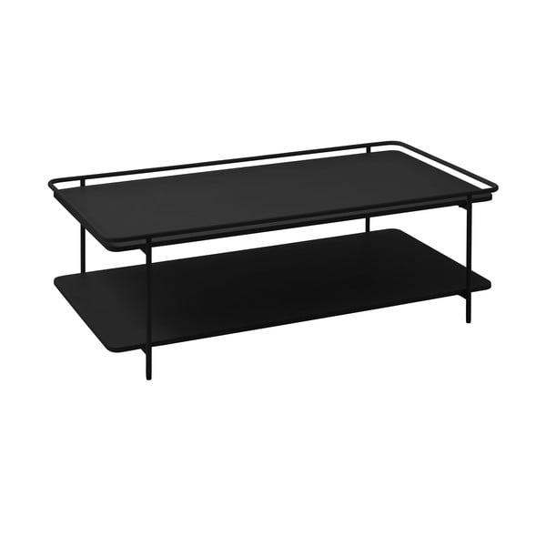 Crni metalni stolić za kavu 55x110 cm Yuba – Unique Furniture-image-1