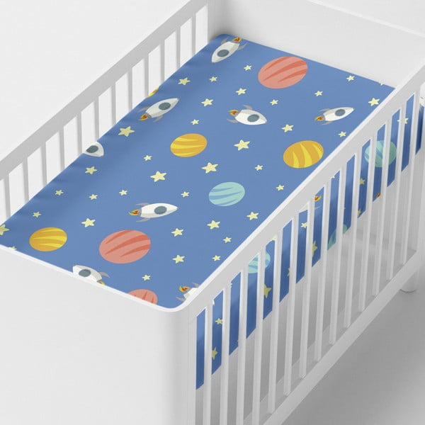 Dječja pamučna plahta happynois astronaut, 120 x 60 cm-image-1