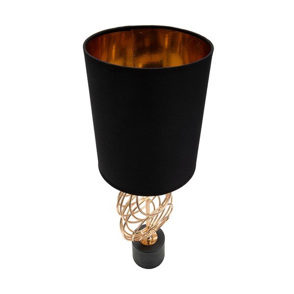 Crna/u zlatnoj boji stolna lampa s tekstilnim sjenilom (visina 58,5 cm) Circly – Mauro Ferretti-image-2