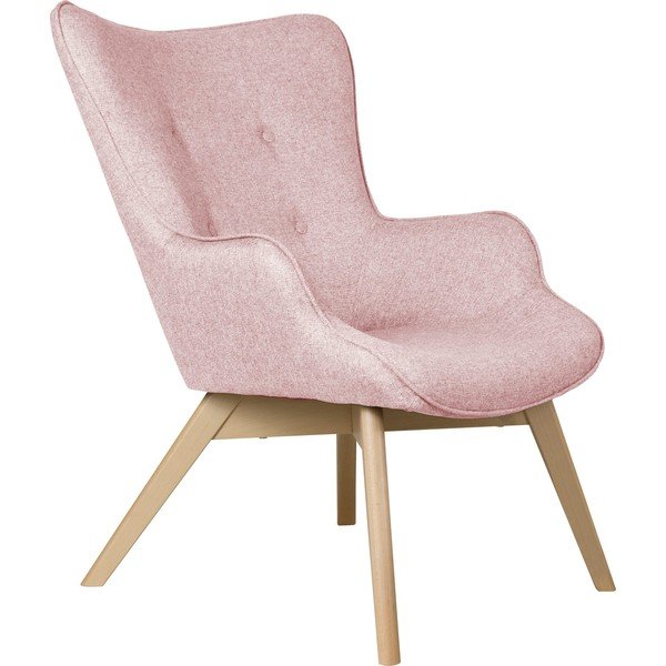 Svijetlo ružičasta fotelja Niko – Ropez