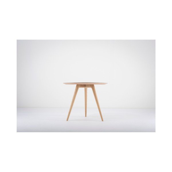 Pomoćni stol od hrastovog drveta sa plavom pločom Gazzda Arp, ⌀ 55 cm-image-2