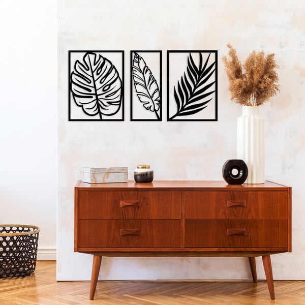 Metalni zidni ukras 80x38 cm Leaf - Wallity-image-3