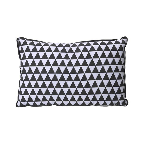 Jastuk Present Time Triangles tamno sivi, 50x30 cm