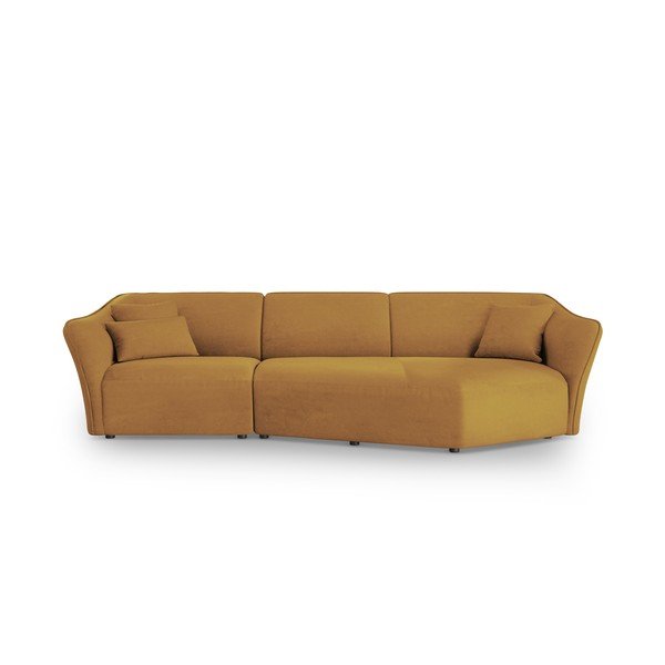 Senf žuta kutna garnitura od bouclé tkanine Tokyo – Cosmopolitan Design