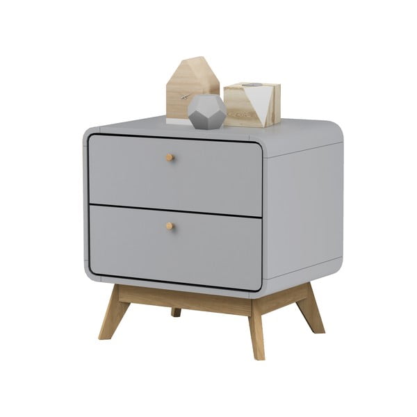 Sivi noćni ormarić Cassie - Støraa-image-3