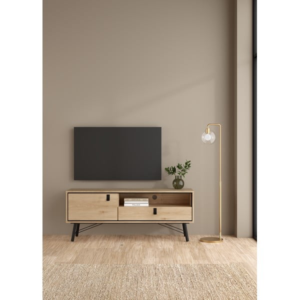 TV komoda u dekoru hrasta u prirodnoj boji 150x60x40 cm Ry – Tvilum-image-1