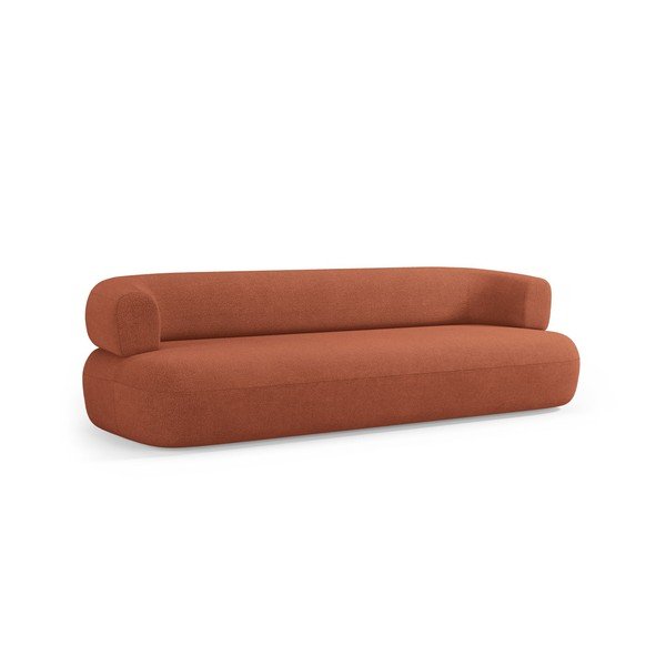 Sofa od bouclé tkanine boja terakote 200 cm Jenny – Micadoni -image-2