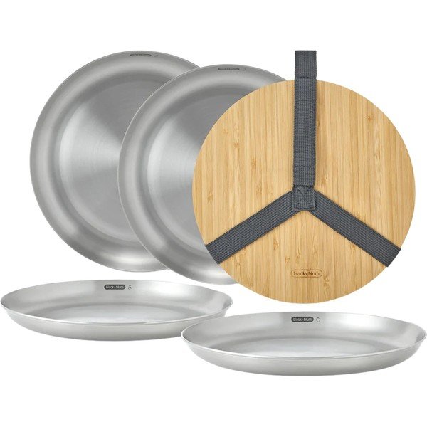 Tanjuri u setu 4 kom od nehrđajućeg čelika u srebrnoj boji ø 25,5 cm – Black + Blum