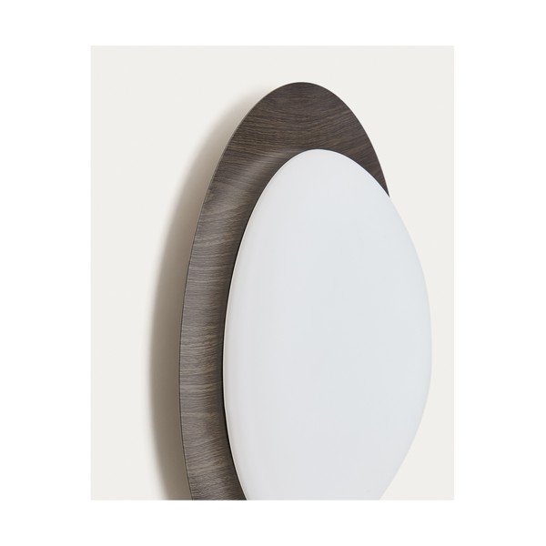 Tamno smeđa metalna LED zidna lampa ø 40 cm Novae – Kave Home-image-3