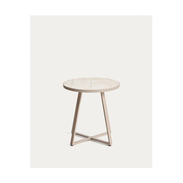 Okrugao vrtni stolić s keramičkom daskom ø 45 cm Tella – Kave Home-image-2